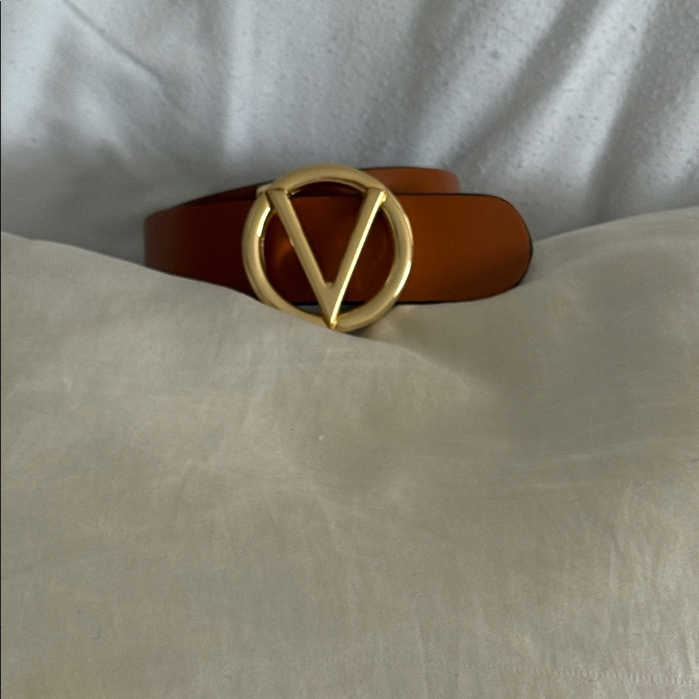 Valentino Gold and Brown Belt